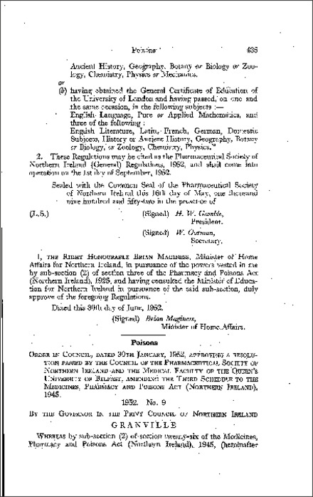 the order in council amendment the third schedule to the medicines schedule