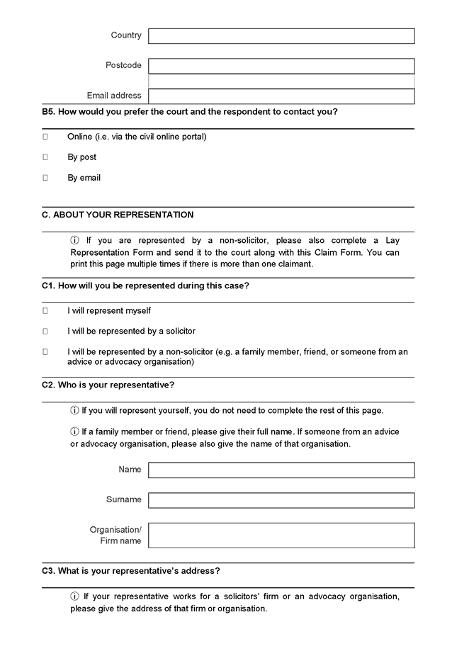 Form 3A - The Simple Procedure Claim Form