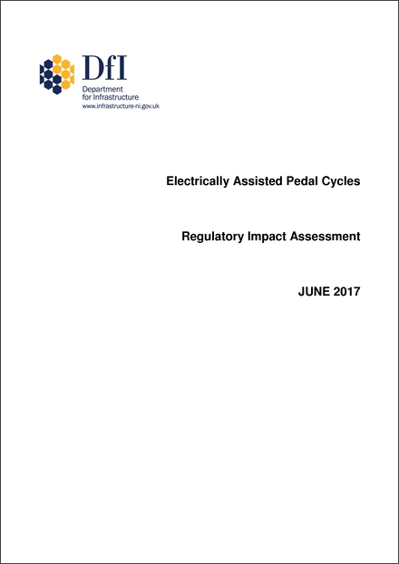 Impact Assessment to The Electrically Assisted Pedal Cycles (Construction and Use) Regulations (Northern Ireland) 2020