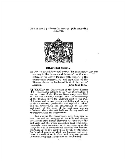Thames Conservancy Act 1932