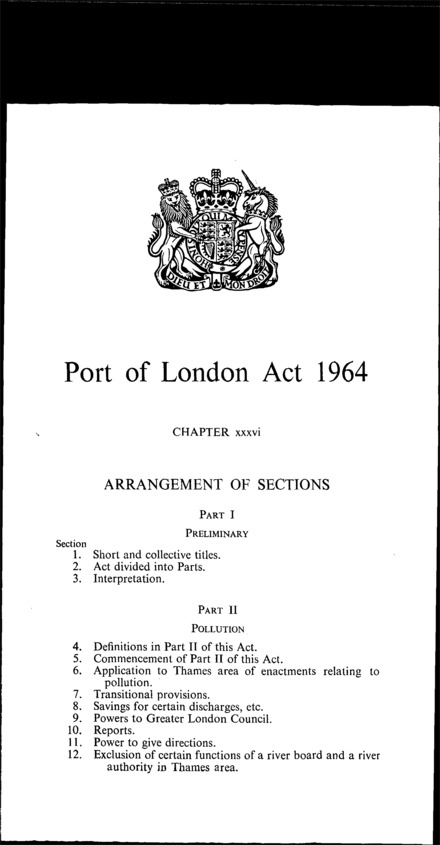 Port of London Act 1964