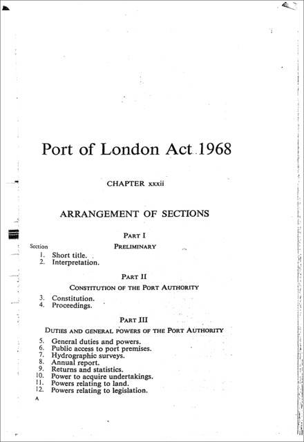 Port of London Act 1968