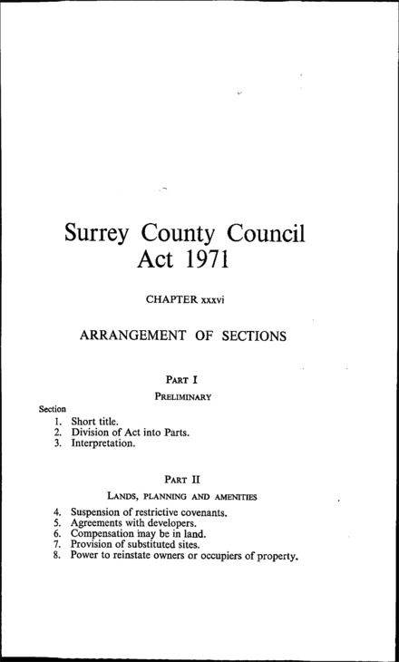 Surrey County Council Act 1971