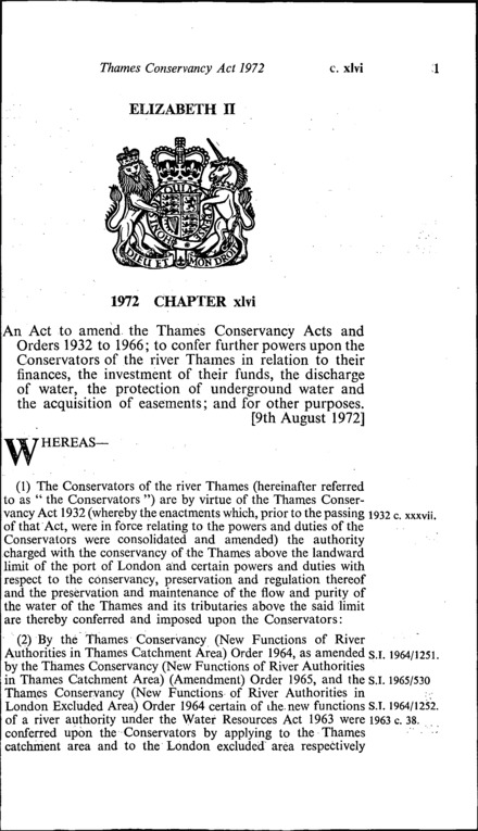 Thames Conservancy Act 1972