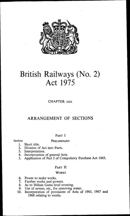 British Railways (No. 2) Act 1975