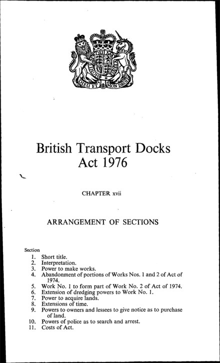 British Transport Docks Act 1976