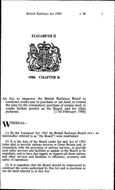 British Railways Act 1986