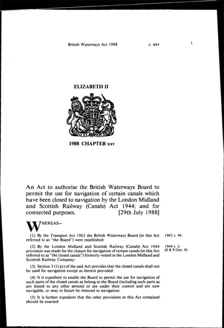 British Waterways Act 1988