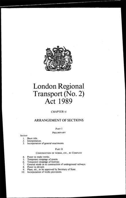 London Regional Transport (No. 2) Act 1989