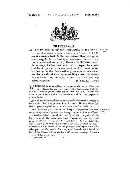 Liverpool Corporation Act 1902