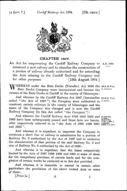 Cardiff Railway Act 1904