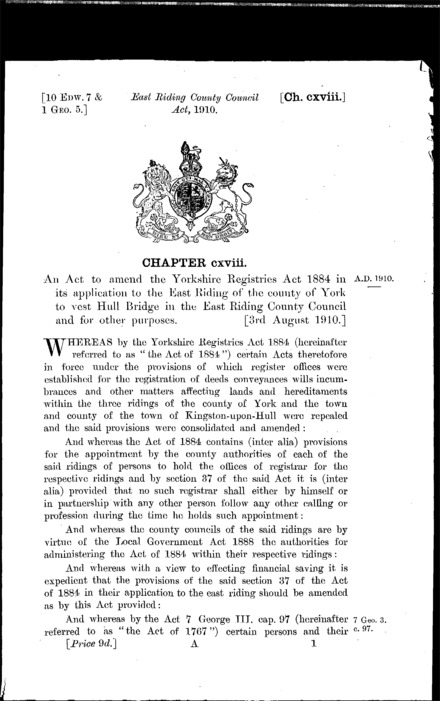 East Riding County Council Act 1910
