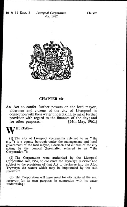 Liverpool Corporation Act 1962