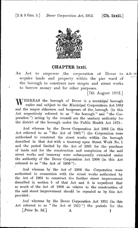 Dover Corporation Act 1912