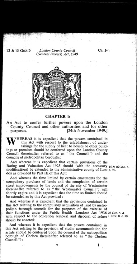 London County Council (General Powers) Act 1949