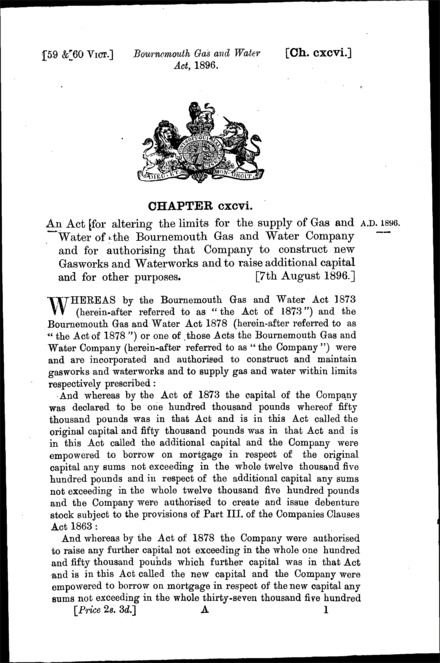 Bournemouth Gas and Water Act 1896