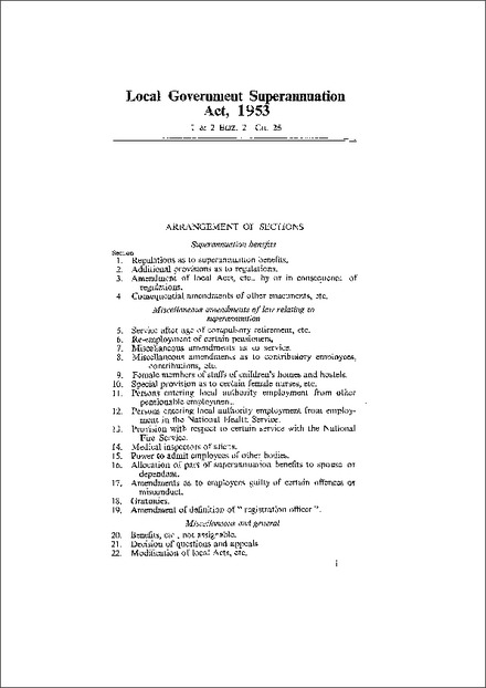 Local Government Superannuation Act 1953