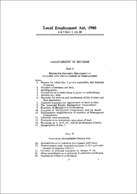 Local Employment Act 1960