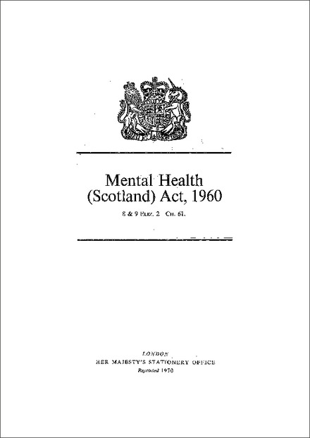 Mental Health (Scotland) Act 1960