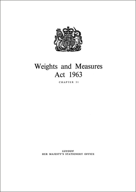 Weights and Measures Act 1963