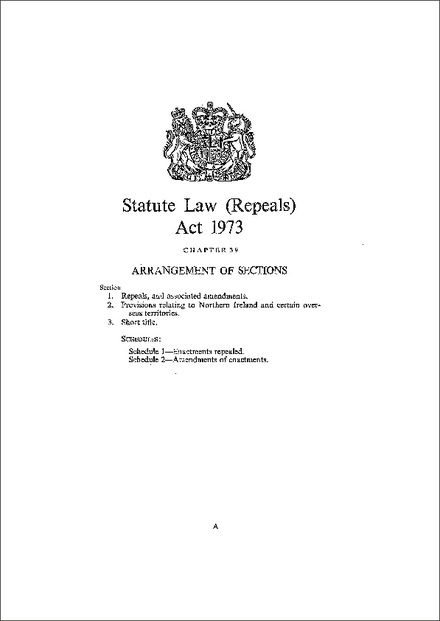 Statute Law (Repeals) Act 1973
