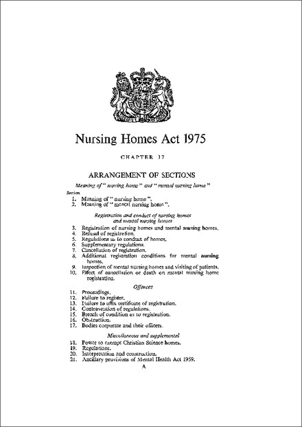 Nursing Homes Act 1975