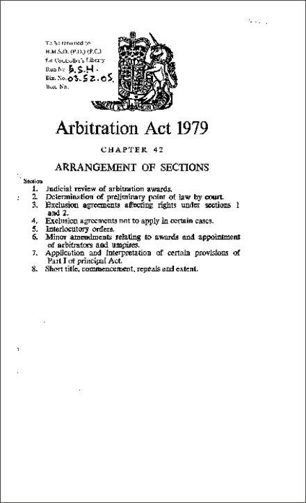 Arbitration Act 1979