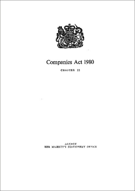 Companies Act 1980