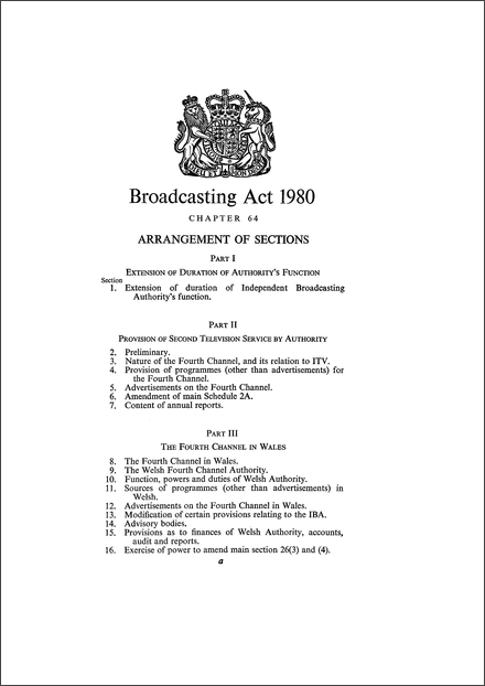 Broadcasting Act 1980