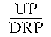 Formula - UP divided by DRP