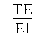 Formula - TE divided by EI