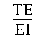 Formula - TE divided by EI