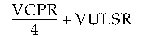 Formula - VCPR divided by 4 plus VULSR