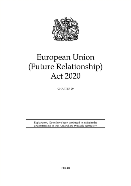 European Union (Future Relationship) Act 2020