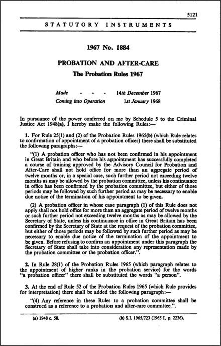 The Probation Rules 1967