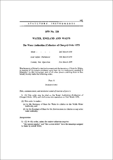 The Water Authorities (Collection of Charges) Order 1979