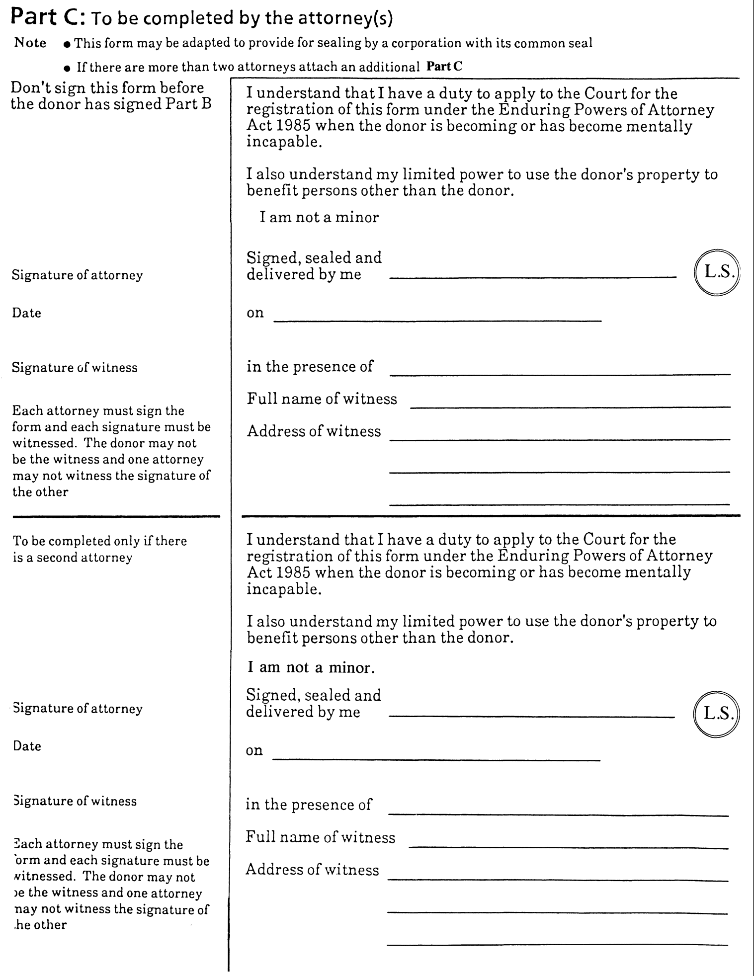 Enduring Power Of Attorney Form 9 Mind-Blowing Reasons Why Enduring 