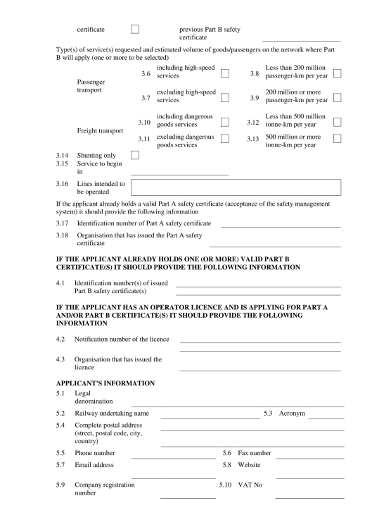 Safety Cert Application Form 2 - NI