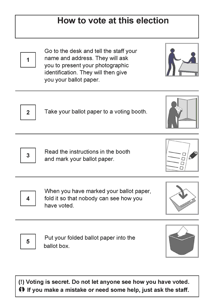 Local Mayoral elections in England - standalone poll - Form 12A: Directions for the guidance of voters (for use at mayoral elections in England)