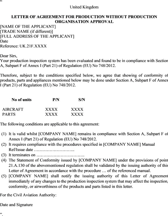 CAA Form 65.