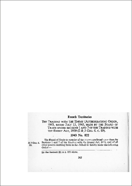 Trading with the Enemy (Authorisation) Order 1943