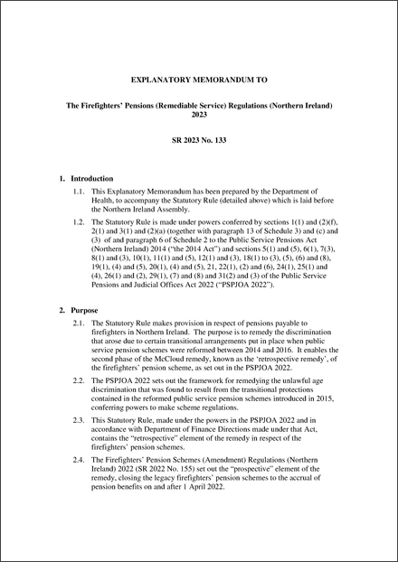 NI Explanatory Memorandum 2