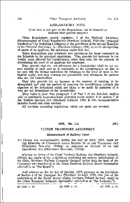 The Transport Act (Abandonment of Railway Lines, Counties Armagh, Tyrone and Fermanagh) Order (Northern Ireland) 1959
