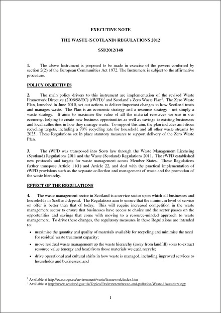the-waste-scotland-regulations-2012-executive-note