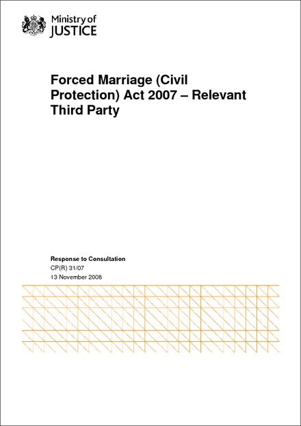 Impact Assessment of the implementation of relevant third party provisions of the Forced Marriage (Civil Protection) Act