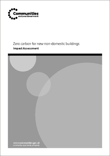 Zero Carbon for New Non-Domestic Buildings: Impact Assessment