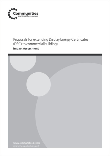 Proposals for extending Display Energy Certificates (DEC) to commercial buildings