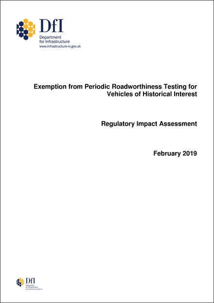 Impact Assessment to The Goods Vehicles (Testing) (Amendment) Regulations (Northern Ireland) 2020