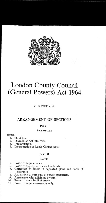 London County Council (General Powers) Act 1964