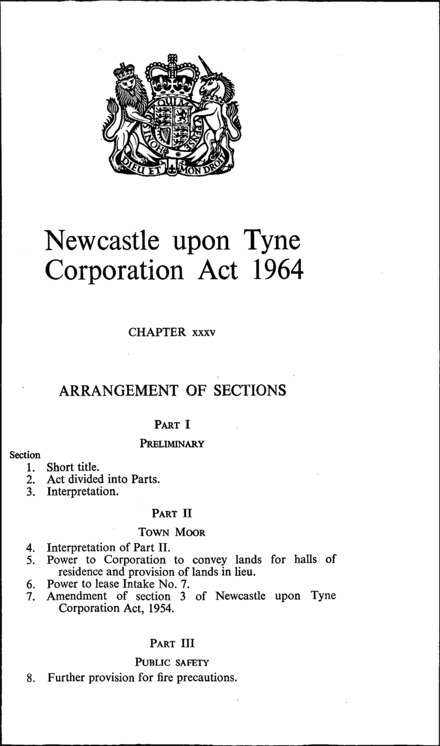 Newcastle-upon-Tyne Corporation Act 1964